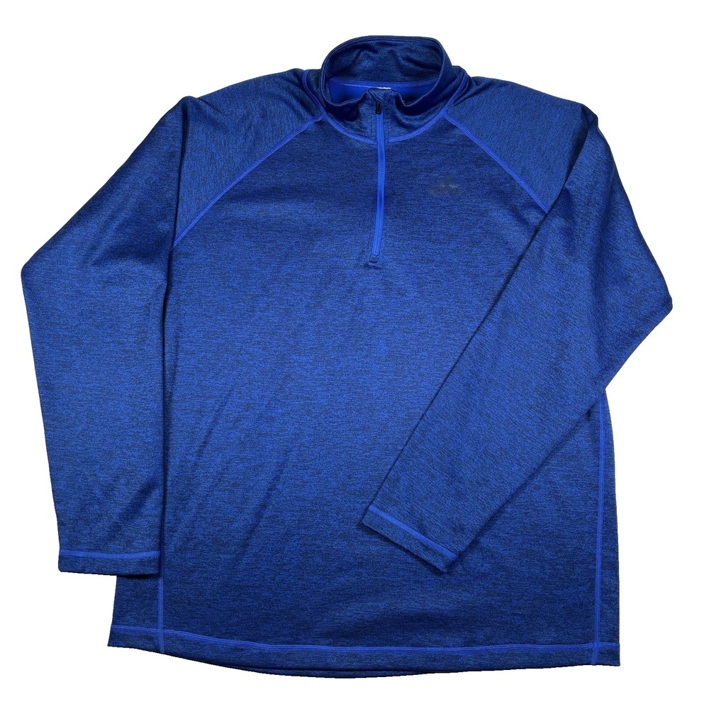 Adidas Climalite Mens XL 1/4 zip pullover Royal Blue Athletic Sporty Workout